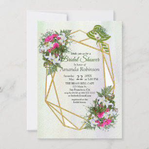 Glitter Flower Bouquet Vrijgezellenfeest Kaart