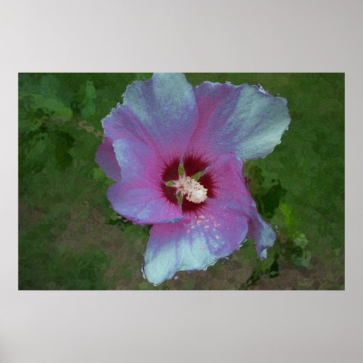 "Glitter Flower" digitale kunst Poster (Voorkant)