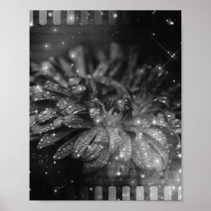 Glitter Flower Film Strip Background Poster