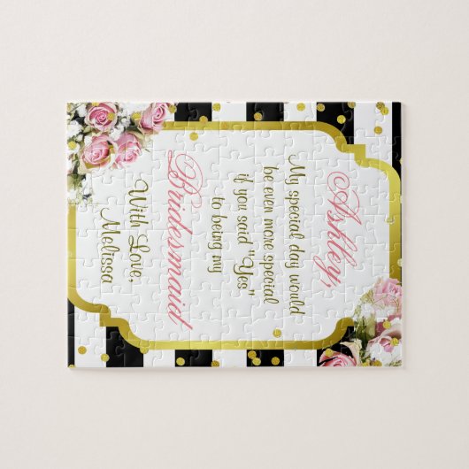 Glitter Flower Hidden Message Legpuzzel (Horizontaal)