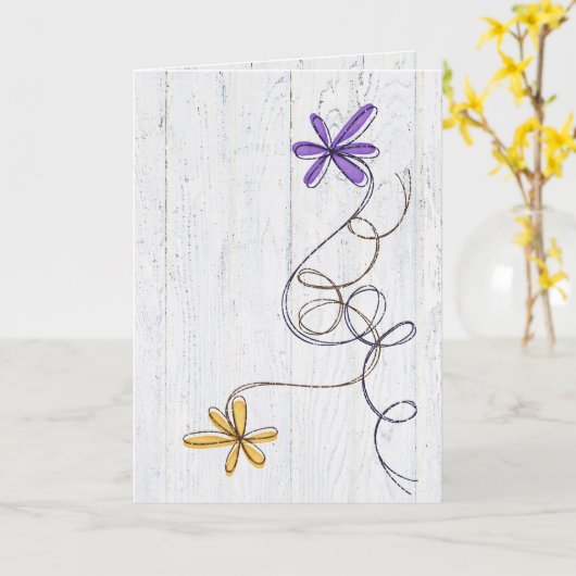 Glitter Flowers krijgen snel een goede Kaart (Gele Bloem)