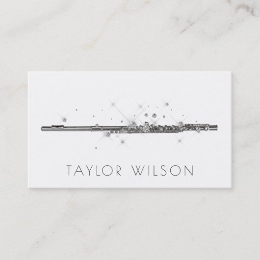 Glitter fluit leraar visitekaartje (Voorkant)