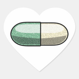 Glitter Fluoxetine Hart Sticker