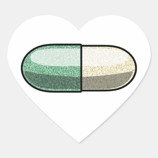 Glitter Fluoxetine Hart Sticker (Voorkant)