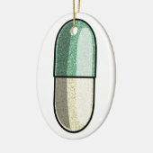 Glitter Fluoxetine Keramisch Ornament (Links)