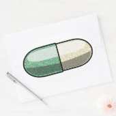Glitter Fluoxetine Ovale Sticker (Envelop)