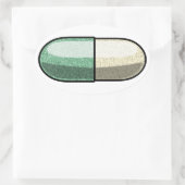 Glitter Fluoxetine Ovale Sticker (Tas)