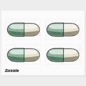 Glitter Fluoxetine Rechthoekige Sticker (Vel)