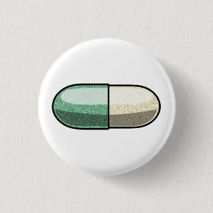Glitter Fluoxetine Ronde Button 3,2 Cm