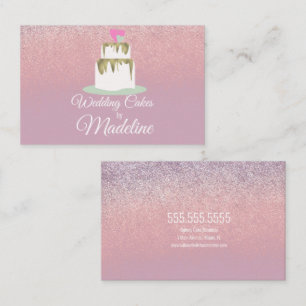 Glitter Folie Trouwtaart Tier Bakker Busine Visitekaartje