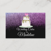 Glitter Folie Trouwtaart Tier Bakker Busine Visitekaartje (Voorkant)