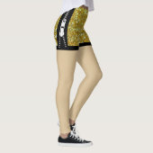 Glitter fonkeling gouden unieke ritssluiting chiqu leggings (Rechts)