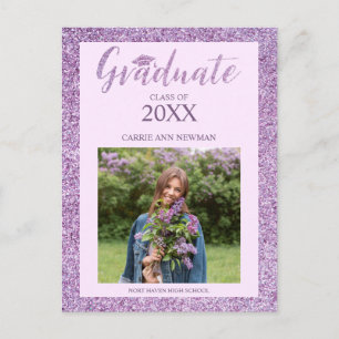Glitter Foto Afgestudeerde Wizige Kalligrafie Briefkaart