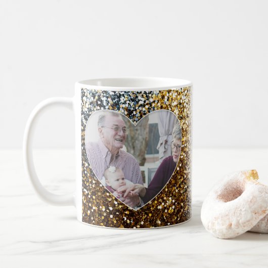 Glitter Foto Lijst Mok Wrap (Met donut)