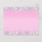 Glitter Foto Sweet 16 Verjaardagsfeest Uitnodiging (Achterkant)