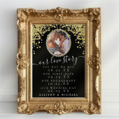 Glitter Foto van onze liefdesverhalen bruiloft Poster