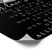 Glitter Foto van onze liefdesverhalen bruiloft Poster (Hoek)