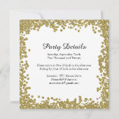 Glitter Foto Verjaardag Uitnodiging (Achterkant)