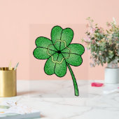 Glitter Four Leaf Clover Acryl Bord (Huwelijk)