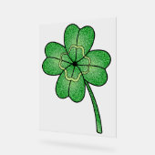 Glitter Four Leaf Clover Acryl Bord (Hoek)