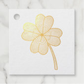 Glitter Four Leaf Clover Bedankjes Labels (Voorkant)