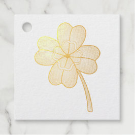 Glitter Four Leaf Clover Bedankjes Labels