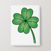 Glitter Four Leaf Clover Button (Voorkant)