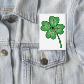 Glitter Four Leaf Clover Button (Insitu)