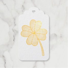 Glitter Four Leaf Clover Cadeaulabels