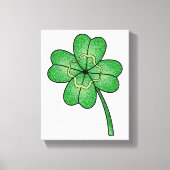Glitter Four Leaf Clover Canvas Afdruk (Voorkant)
