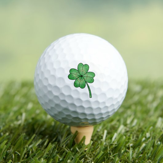 Glitter Four Leaf Clover Golfballen (Insitu Shirt)