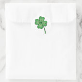 Glitter Four Leaf Clover Ronde Sticker (Tas)