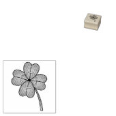 Glitter Four Leaf Clover Rubberstempel (Gestempeld)