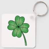 Glitter Four Leaf Clover Sleutelhanger (Achterkant)