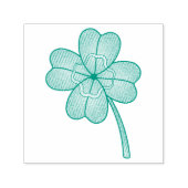 Glitter Four Leaf Clover Zelfinktende Stempel (Design)