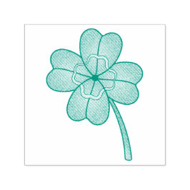 Glitter Four Leaf Clover Zelfinktende Stempel