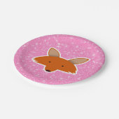 Glitter Fox Papieren Bordje (Gekanteld)
