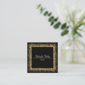 Glitter Frame - Vierkant Visitekaartje (Staand voorkant)