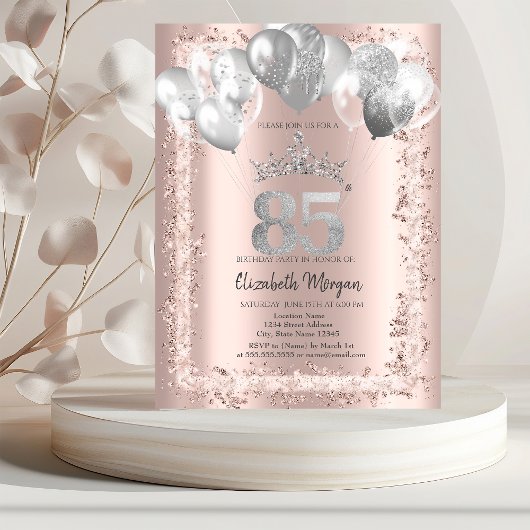 Glitter Frame, Zilveren Kroon, Ballonnen 85e Kaart