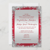 Glitter Framed & Diamond Wedding Ring Wedding Kaart (Achterkant)