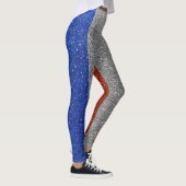 Glitter French Flag Paris France Mode Stylish Leggings (Rechts)