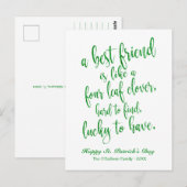Glitter Friendship Iers spreekwoord St. Patrick's Briefkaart (Voorkant / Achterkant)