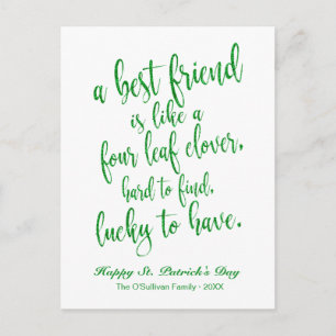 Glitter Friendship Iers spreekwoord St. Patrick's Briefkaart
