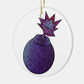 Glitter Galaxy Bom Keramisch Ornament (Links)