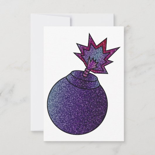 Glitter Galaxy Bomb Bedankkaart (Voorkant)