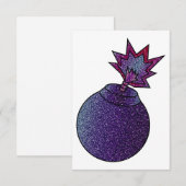 Glitter Galaxy Bomb Bedankkaart (Voorkant / Achterkant)