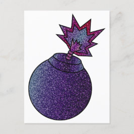 Glitter Galaxy Bomb Briefkaart