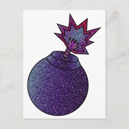 Glitter Galaxy Bomb Briefkaart