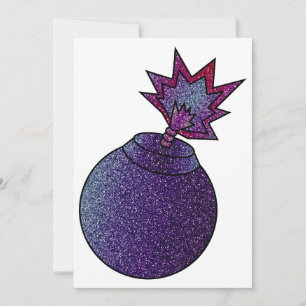 Glitter Galaxy Bomb Feestdagenkaart