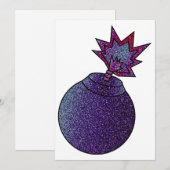 Glitter Galaxy Bomb Kaart (Voorkant / Achterkant)